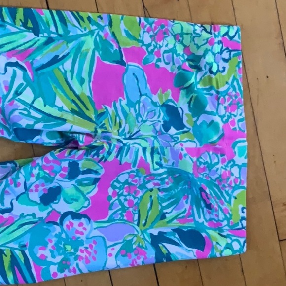 Lily Pulitzer girls size‎ L 8-10 Floral crop leggings - Picture 7 of 9